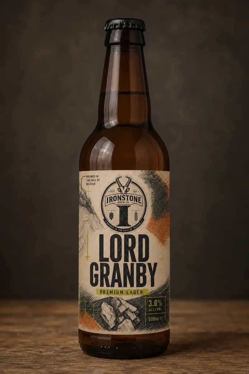Lord Granby Pale Ale, 3.6% ABV, in a brown 500ml bottle